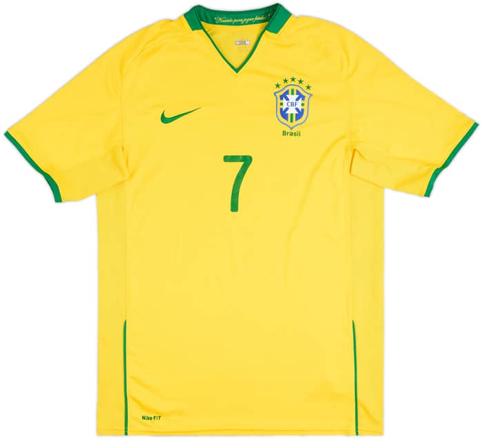 2008-10 Brazil Home Shirt #7 - 5/10 - (M)