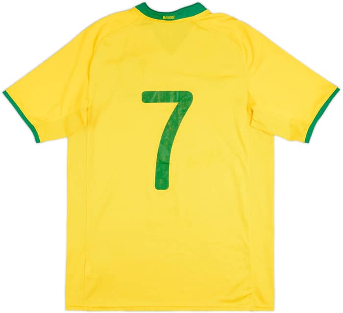 2008-10 Brazil Home Shirt #7 - 5/10 - (M)