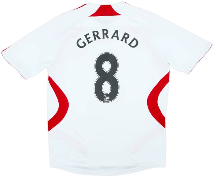 2007-08 Liverpool Away Shirt Gerrard #8 - 8/10 - (L)