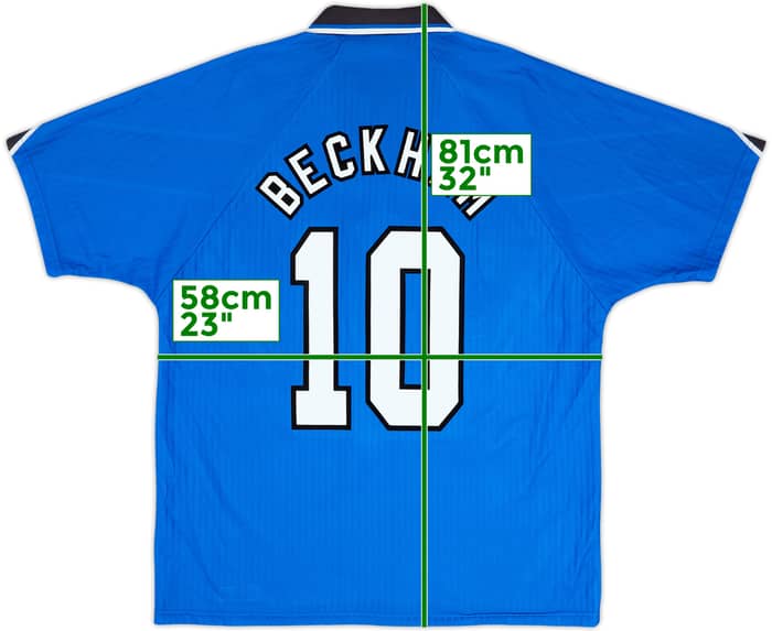 1996-98 Manchester United Third Shirt Beckham #10 - 8/10 - (XL)