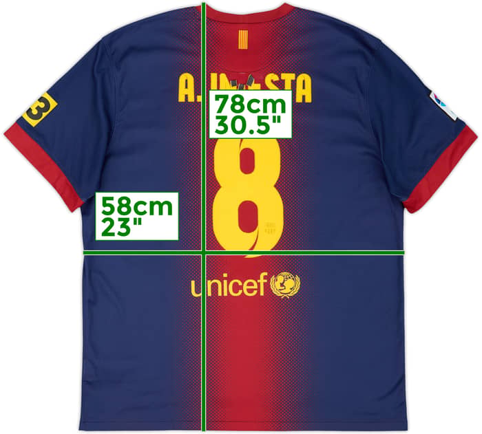 Camiseta de local del Barcelona 2012-13 A.Iniesta #8 - 5/10 - (XL)