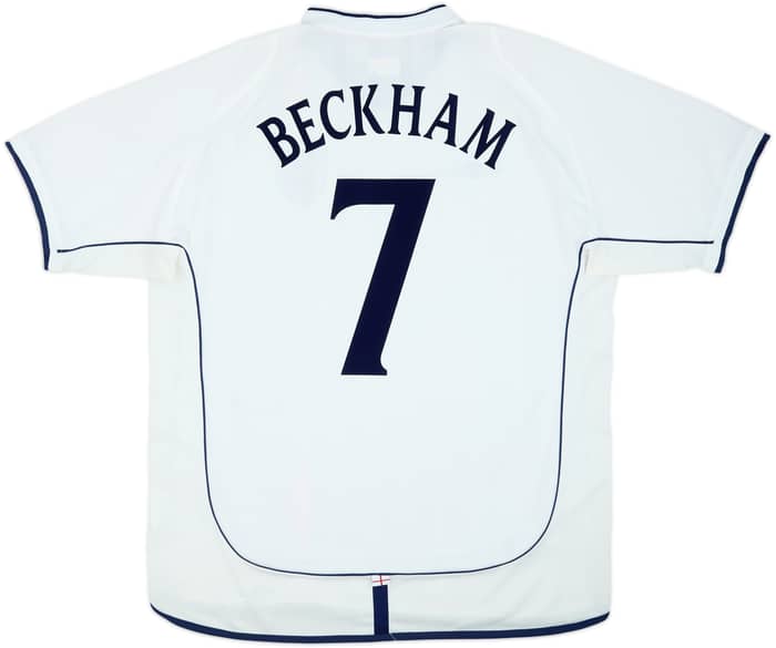 2001-03 Inglaterra Camiseta Local Beckham #7 - 6/10 - (XL)