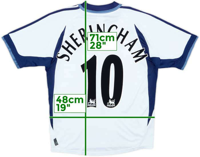 2001-02 Tottenham Home Shirt Sheringham #10 - 8/10 - (S)