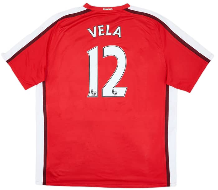 2008-10 Arsenal Home Shirt Vela #12 - 6/10 - (XXL)