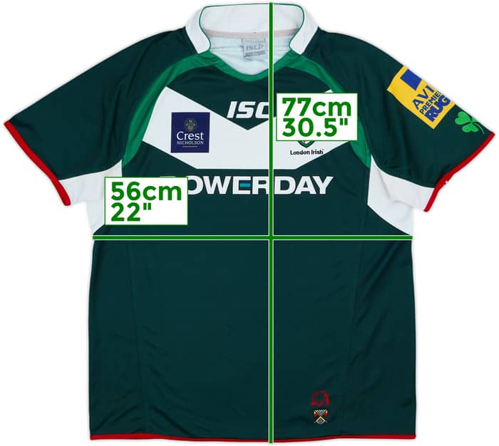 2013-14 London Irish Rugby Home Shirt - 8/10 - (XXL)