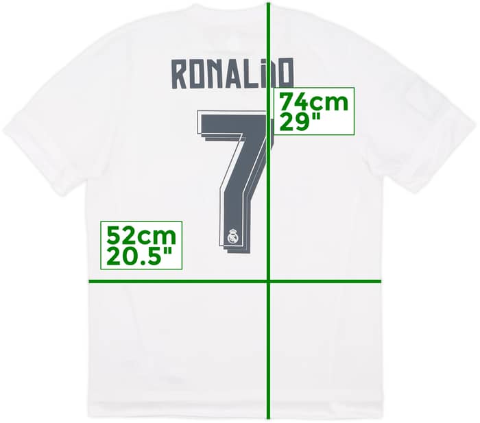 2015-16 Real Madrid Home Shirt Ronaldo #7 - 8/10 - (M)