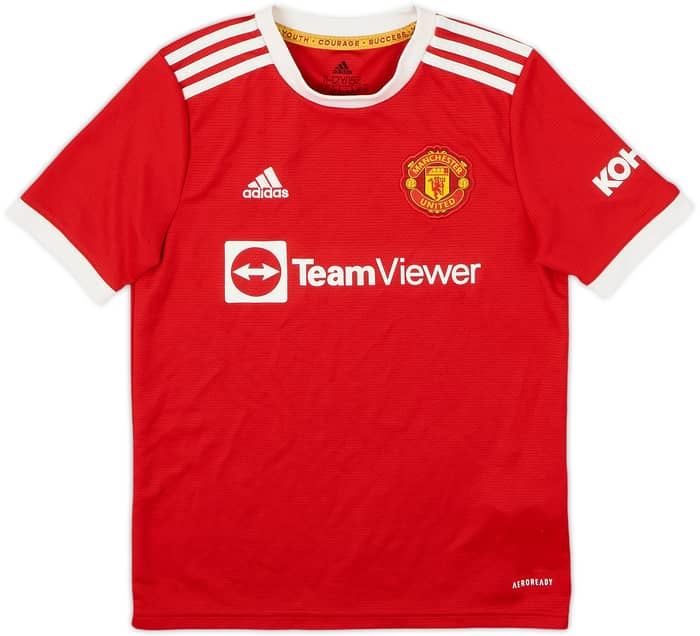 2021-22 Manchester United Home Shirt - 8/10 - (M.Boys)