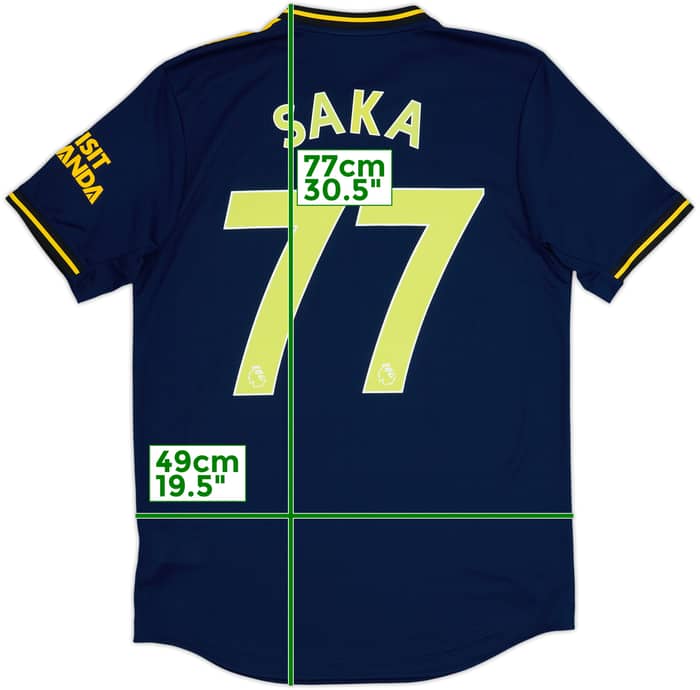 2019-20 Arsenal Player Issue Third Shirt Saka #77 - 9/10 - (M)