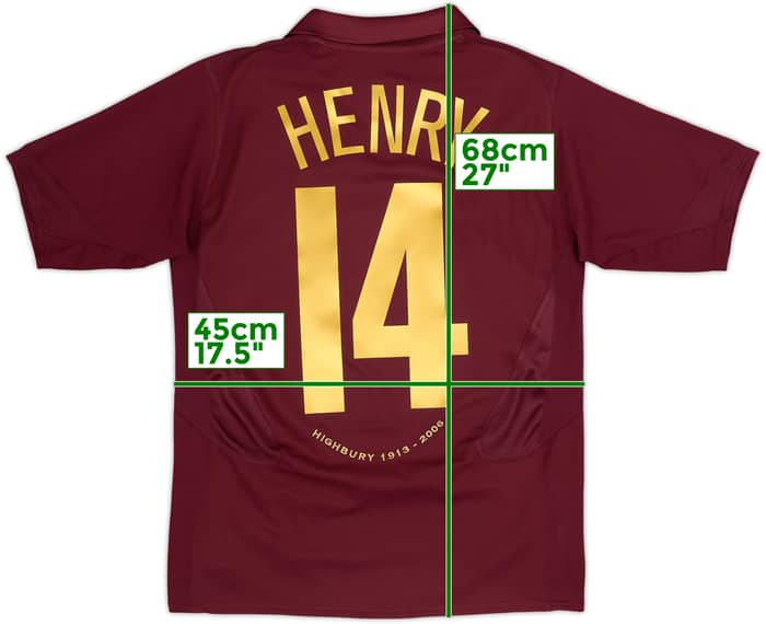 2005-06 Arsenal Local Camiseta Henry #14 - 9/10 - (XL.Boys)