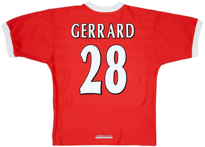 1998-00 Liverpool Home Shirt Gerrard #28 - 6/10 - (M)