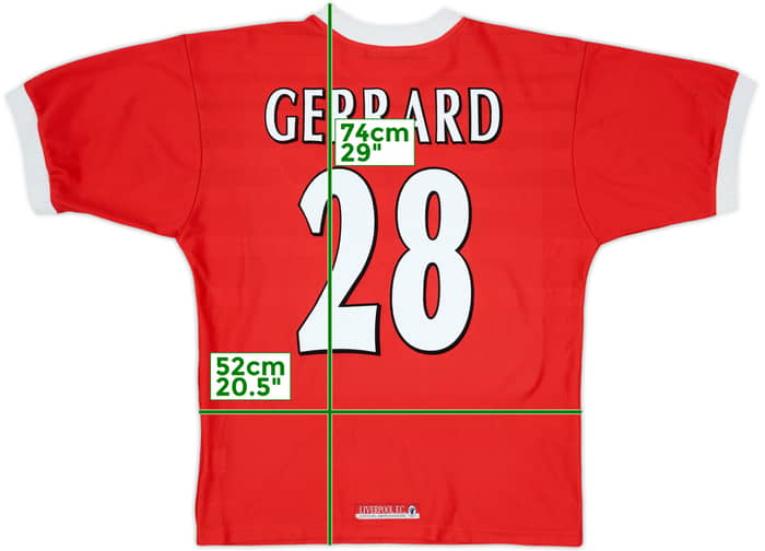 1998-00 Liverpool Home Shirt Gerrard #28 - 6/10 - (M)