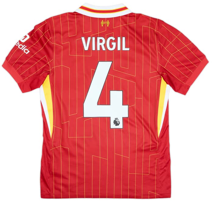 2024-25 Liverpool Home Shirt Virgil #4 - 8/10 - (S)