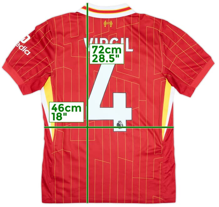 2024-25 Liverpool Home Shirt Virgil #4 - 8/10 - (S)