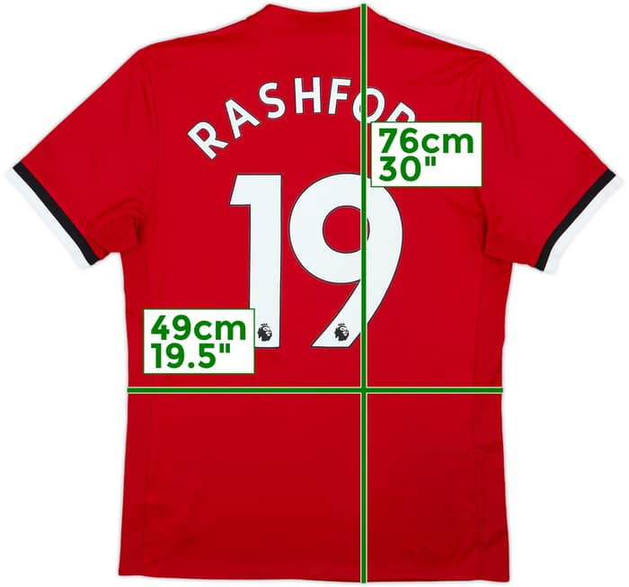 2017-18 Manchester United Home Shirt Rashford #19 - 6/10 - (M)