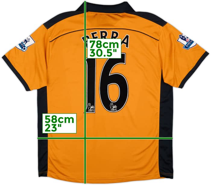 Camiseta de local firmada por el equipo del Wolves 2010-11 con Berra #16 - 7/10 - (L)