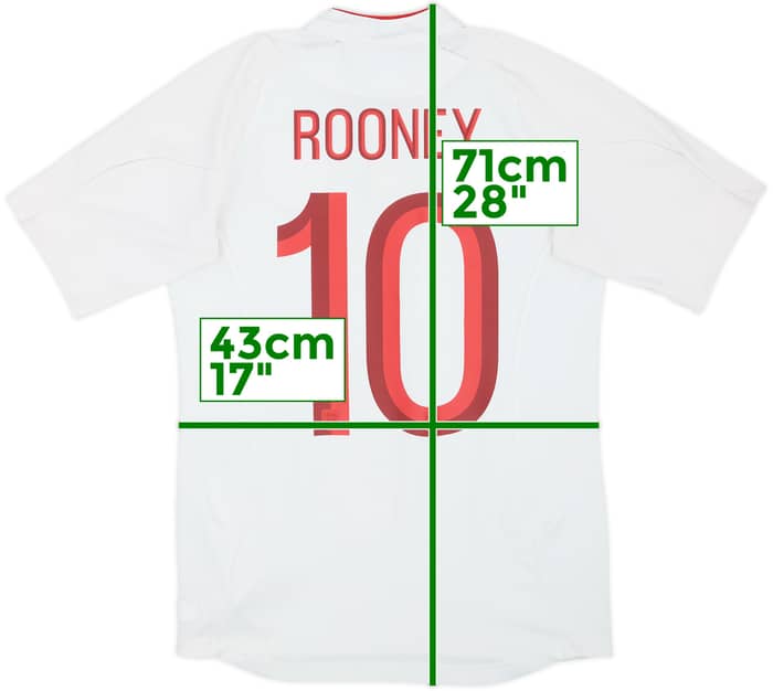 2012-13 England Home Shirt Rooney #10 - 5/10 - (XS)