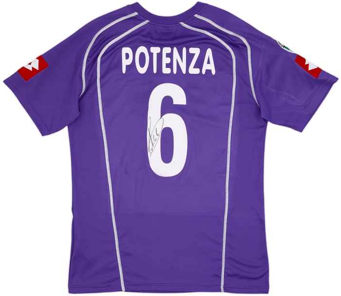 2005-07 Fiorentina Match Issue Signed Home Shirt Potenza #6