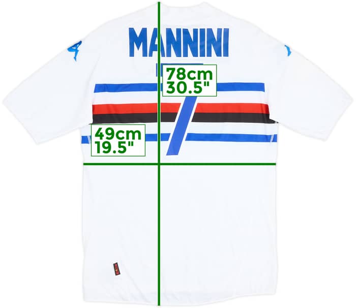 2009-10 Sampdoria Match Issue Away Mannini #7