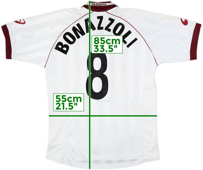 2002-03 Reggina Away Shirt Bonazzoli #8 - 4/10 - (XL)