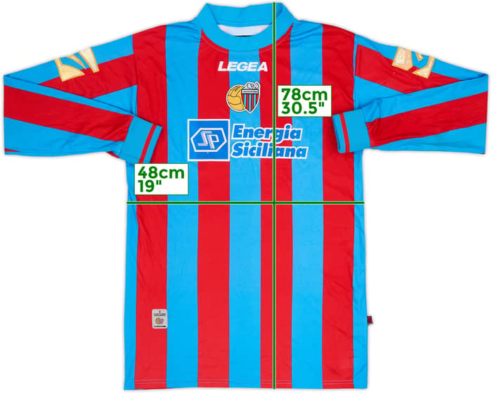 2007-08 Catania Youth Match Issue Home L/S Shirt #8