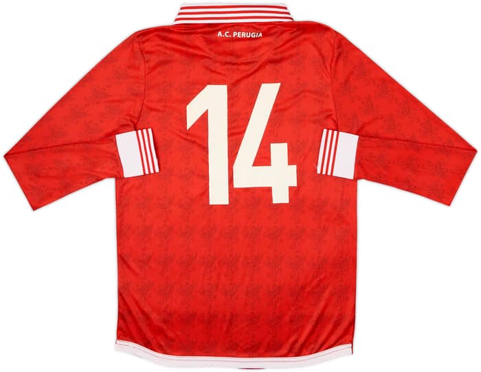 2017-18 Perugia Home L/S Shirt #14 - 8/10 - (M)