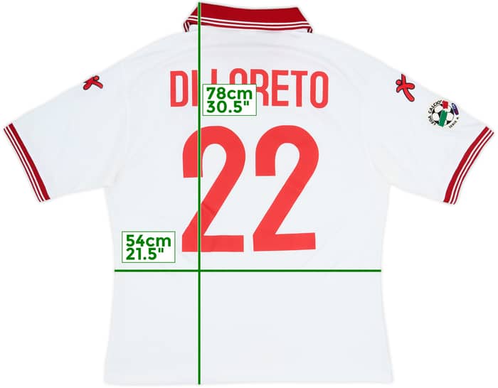 2002-03 Perugia Match Issue Away Shirt Di Loreto #22