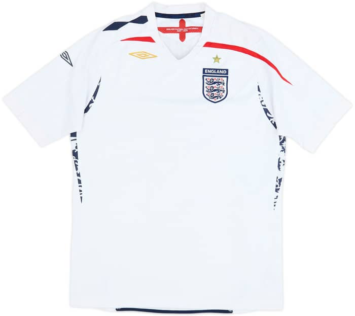 2007-09 England Home Shirt - 6/10 - (XL.Boys)