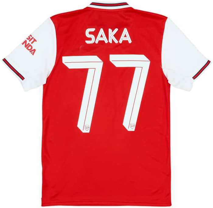 2019-20 Arsenal Home Shirt Saka #77 - 6/10 - (XS)