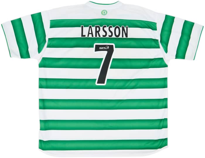 Camiseta de local del Celtic 2003-04 Larsson #7 - 6/10 - (3XL)