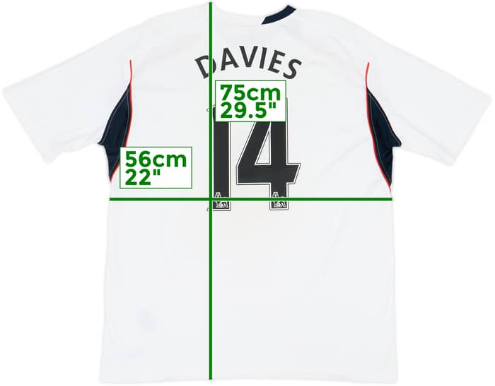 2007-08 Bolton Home Shirt Davies #14 - 6/10 - (XL)