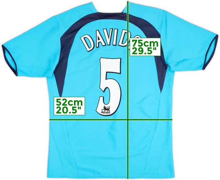 2006-07 Tottenham Away Shirt Davids #5 - 8/10 - (M)