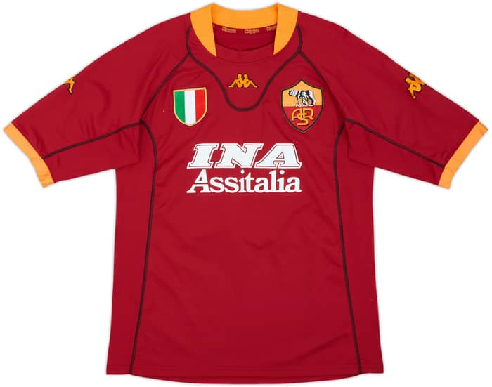 2001-02 Roma Home Shirt Totti #10 - 7/10 - (L)