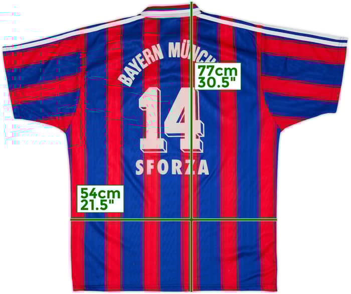 1995-97 Bayern Munich Home Shirt Sforza #14 - 6/10 - (L)