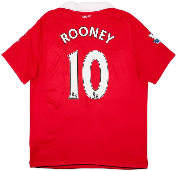 2010-11 Manchester United Home Shirt Rooney #10 - 9/10 - (L)