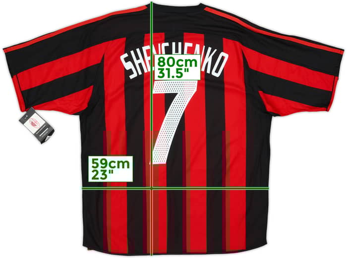 2003-04 AC Milan Player Issue Home Shirt Shevchenko #7 (L)