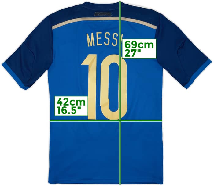 2013-15 Argentina Away Shirt Messi #10 - 6/10 - (S)