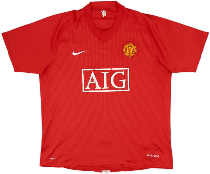 2007-09 Manchester United Home Shirt - 5/10 - (XL)