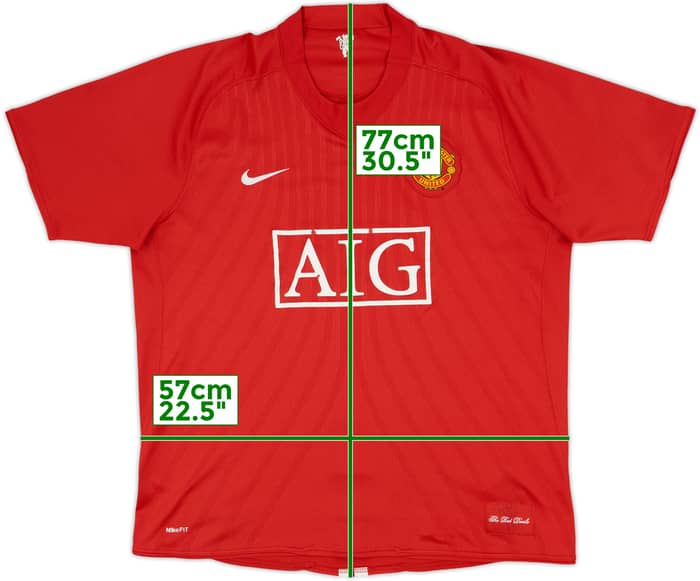 2007-09 Manchester United Home Shirt - 5/10 - (XL)