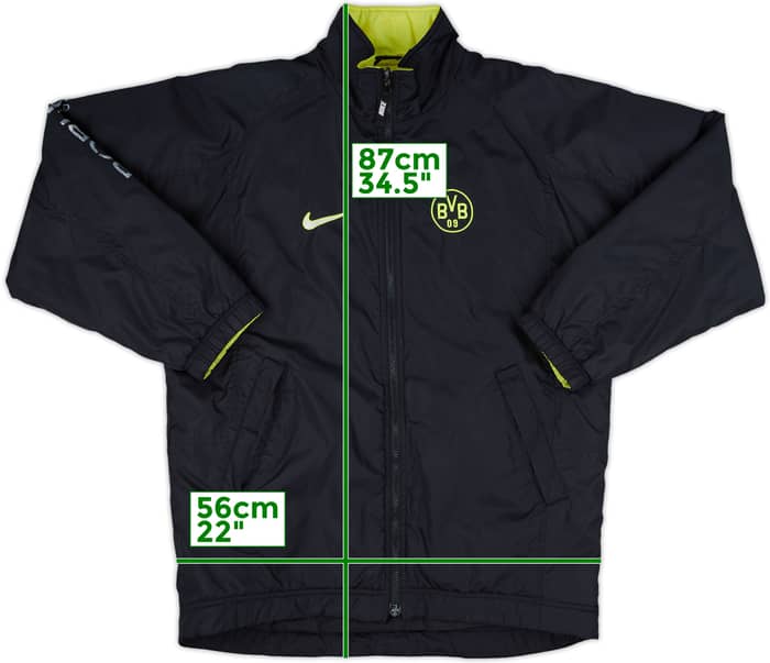 1997-98 Borussia Dortmund Nike Reversible Padded Bench Coat - 7/10 - (XL)