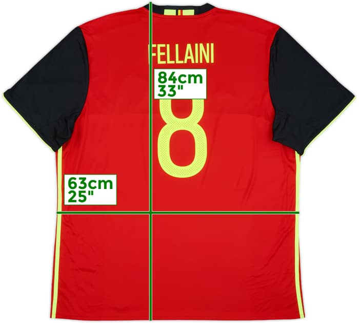 2016-17 Belgium Home Shirt Fellaini #8 - 10/10 - (XXL)