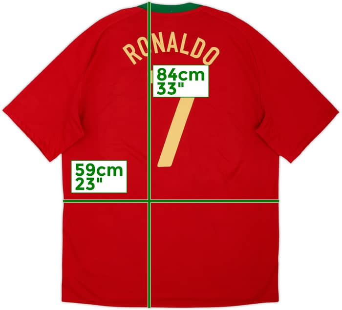 2008-10 Portugal Home Shirt Ronaldo #7 - 8/10 - (XL)