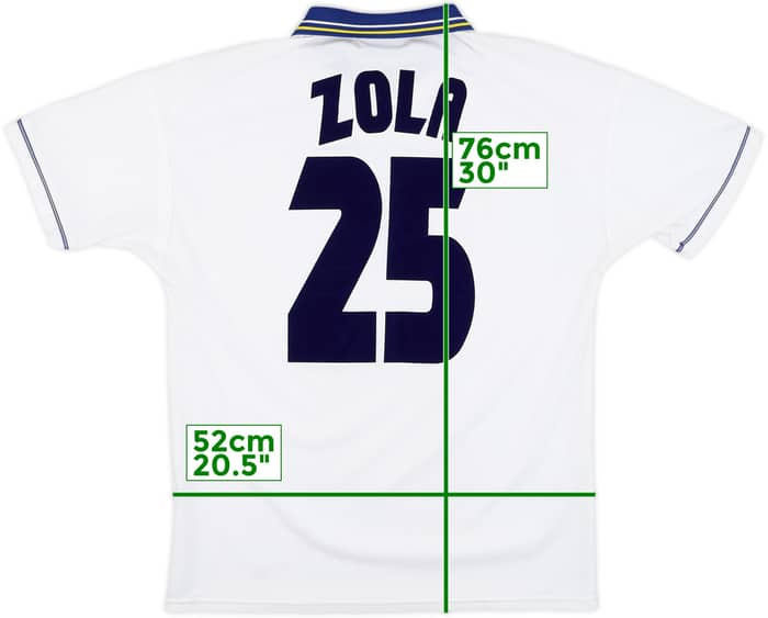 1998-00 Chelsea Away Shirt Zola #25 - 5/10 - (L)