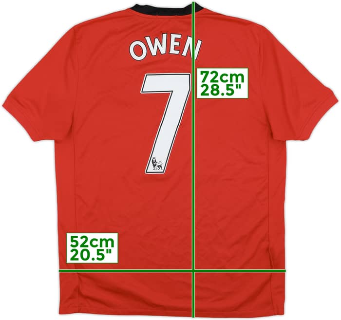 2009-10 Manchester United Home Shirt Owen #7 - 7/10 - (M)