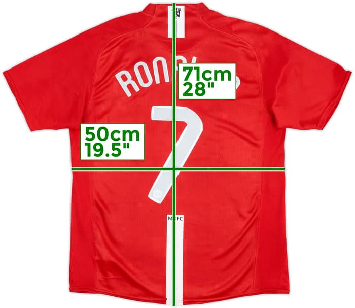 2007-09 Manchester United Home Shirt Ronaldo #7 - 7/10 - (M)