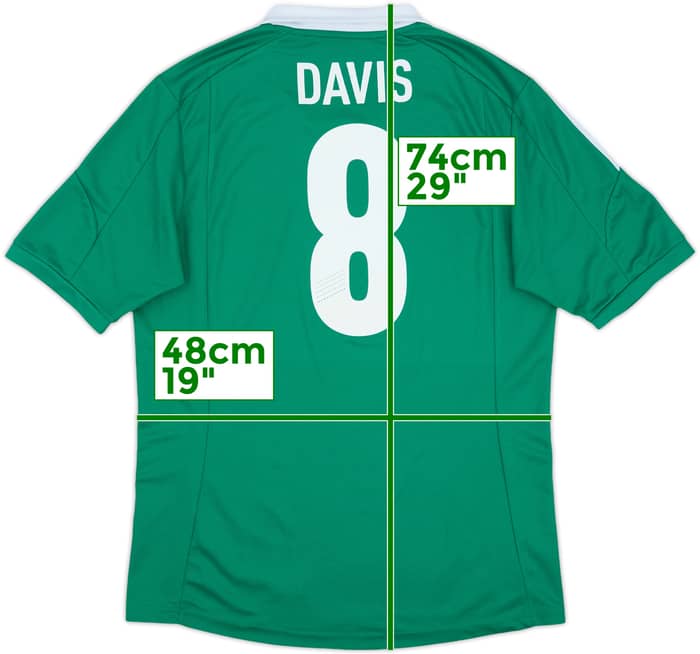 2012-13 Northern Ireland Home Shirt Davis #8 - 8/10 - (M)