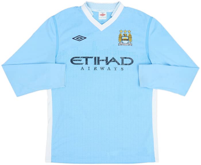 2011-12 Manchester City Home L/S Shirt Kun Aguero #16 - 6/10 - (M)