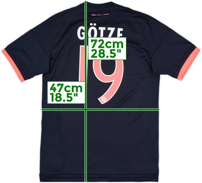 2015-16 Bayern Munich Third Shirt Gotze #19 - 10/10 - (S)