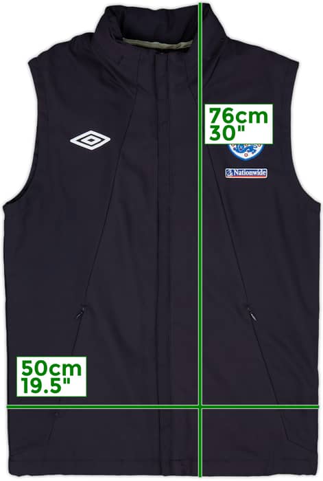 2010-11 England Umbro Padded Gilet - 9/10 - (S)