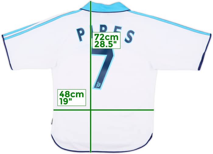 1999-00 Olympique Marseille Home Shirt Pires #7 - 6/10 - (S)