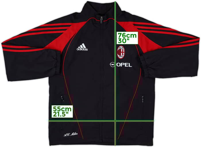2005-06 AC Milan adidas Track Jacket - 8/10 - (M)